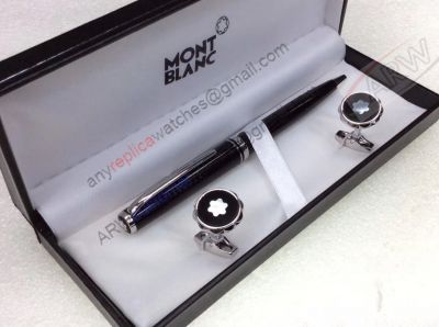 High Quality Mont Blanc Cufflinks and Pen Set  Replica